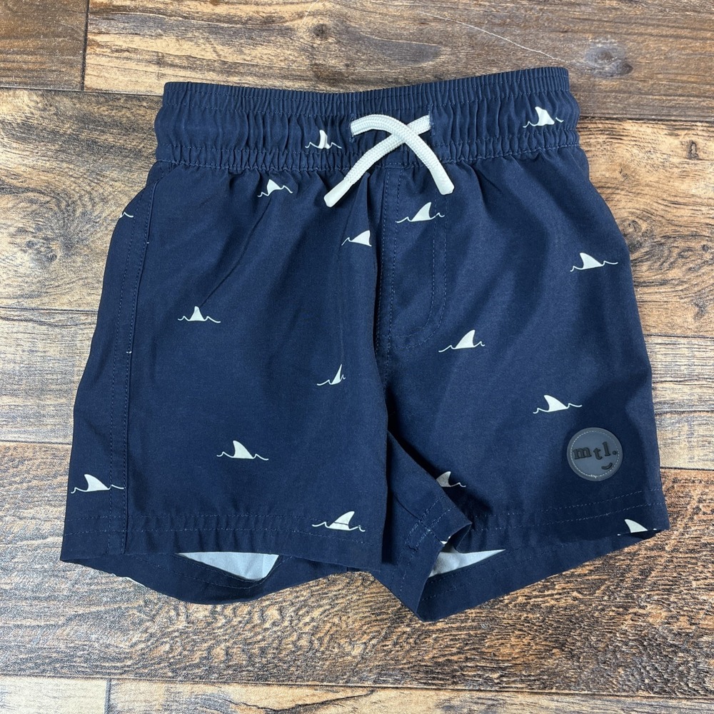 Miles‎ The Label Swim Shorts Baby Boys 12-18m Trunks Coastal Beach Shark Pool